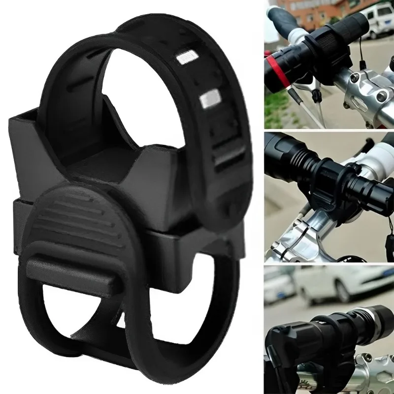 Универсальный кронштейн для велосипедного фонарика регулируемый на 360 градусов