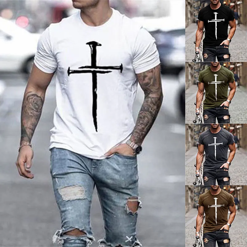 

Men's Summer Short Sleeve 3D Print T-Shirt Harajuku Fashion Streetwear T Shirts for Men O Neck Tops Plus Size Camiseta Hombre