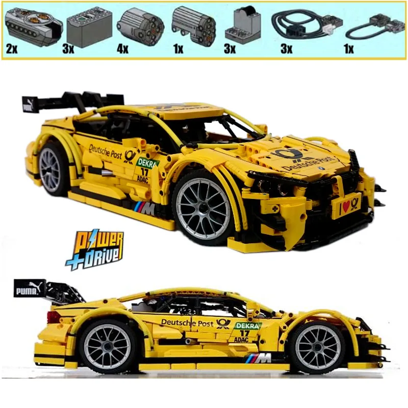 

NEW HighhM4 DTM - Timo Glock Sports Cars Vehicle RC Motor Power Function Fit MOC-39427 Building Block Bricks Toys Kid Gift
