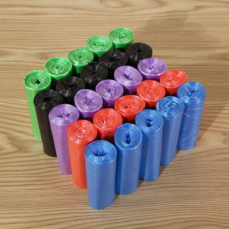 

5 Rolls 100Pcs Household Disposable Trash Bag Sorting for Kitchen Garbage Bags Cleaning Wastebasket Waste Bag Recycle Bin Office