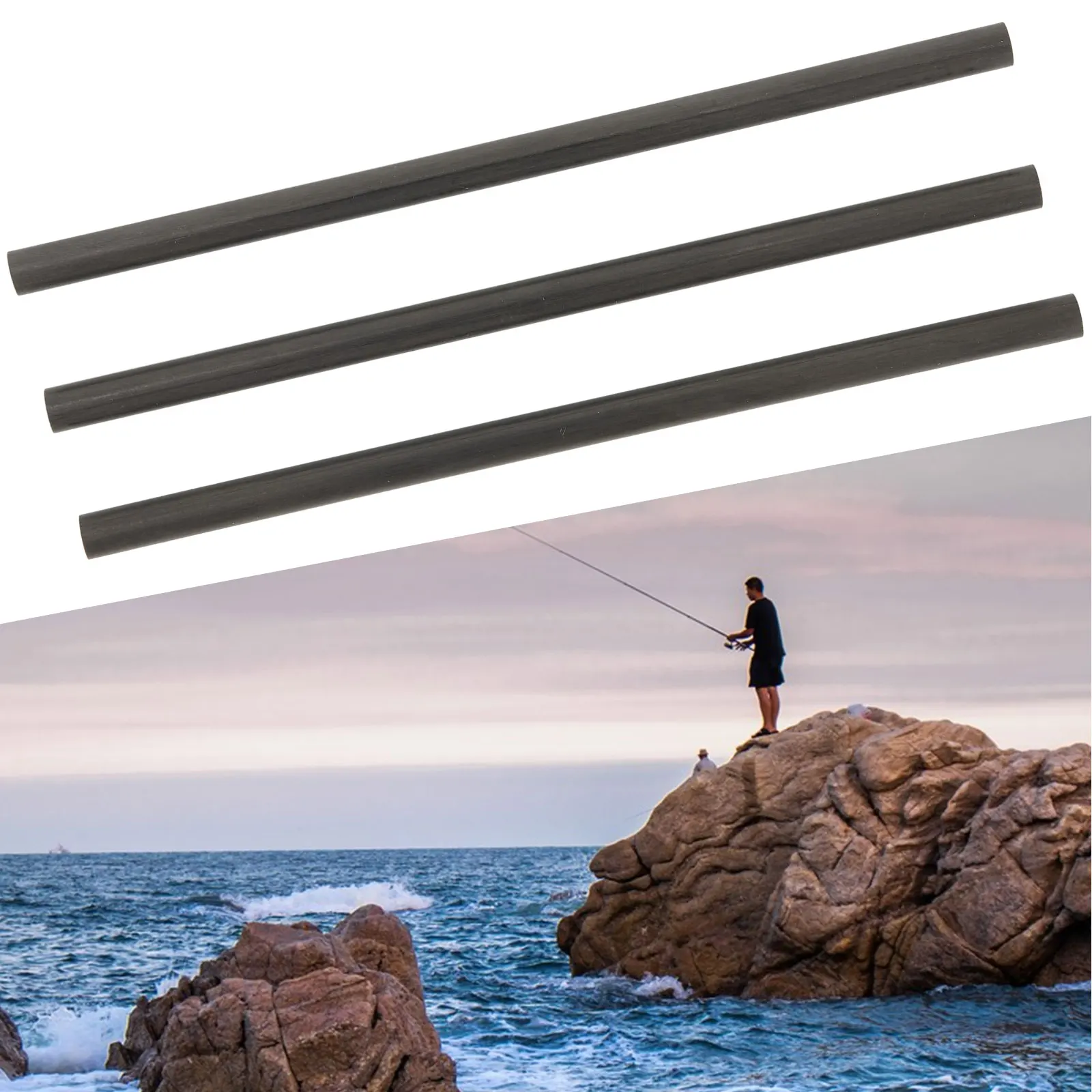 Набор для ремонта удочки стержни из углеродного волокна 1 мм ~ 9 5 * 10 см прочные и