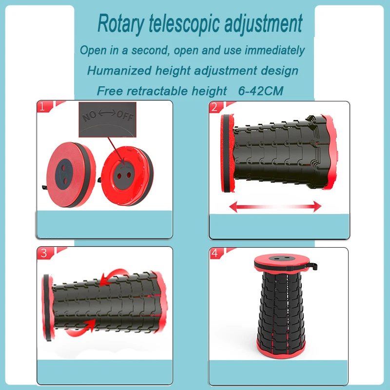 

Outdoor Furniture Retractable Stool Chairs Portable Stool Lounge Folding Chair Camping Stool Foldable Convenient Fishing Chair
