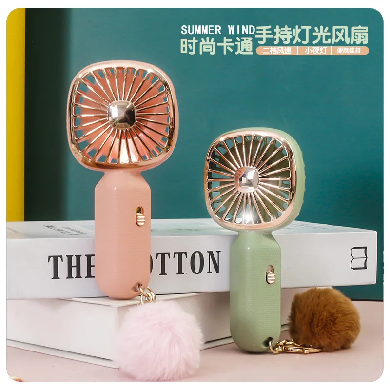 

Soft and Adorable Pink Girl Heart Handheld Mini Fan Plush Pendant Pocket Fan 500 MA USB Rechargeable Fan
