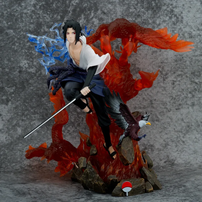 

28/34CM Naruto Shippuden GK Uchiha Sasuke Action Figure Anime Figurines Doll Curse Seal Combat Statue Collectible Toys For Adult