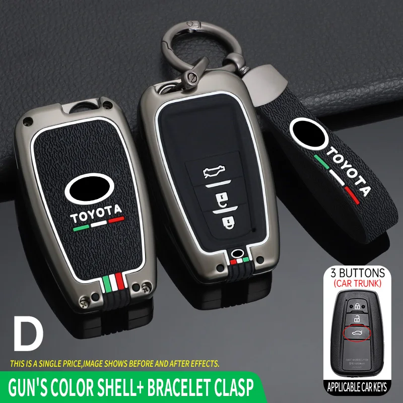 Чехол для автомобильного ключа из цинкового сплава чехол Toyota Prius Camry Corolla C-HR CHR RAV4