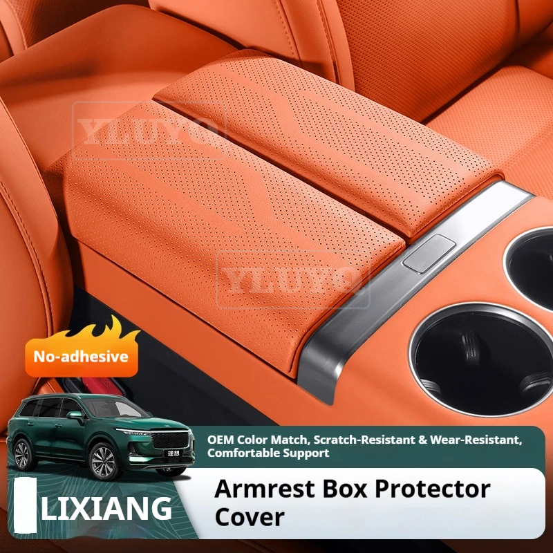 Фото LIXIANG L6 L7 L8 L9 2021, чехол для подлокотника, кожаный защитный чехол, аксессуары для украшения салона автомобиля №1