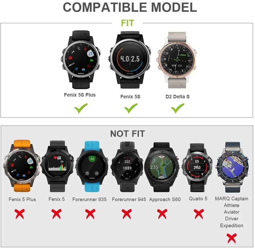 Дизайнерские мягкие силиконовые ремешки для часов Garmin fenix 5s/5s plus легко подходят