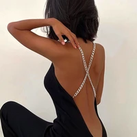 2022 summer new hot girl style sexy backless cross chain suspender dress fashion casual slim long dress