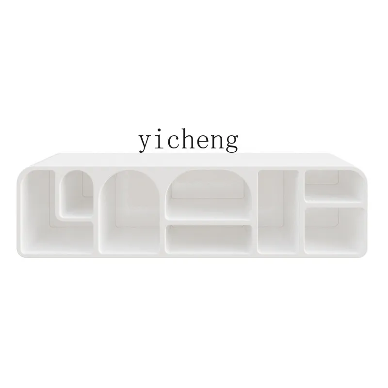 

ZC Cream TV Cabinet Living Room Floor Cabinet Modern Minimalist Bedroom Storage Cabinet Cave Style White Display Cabinet