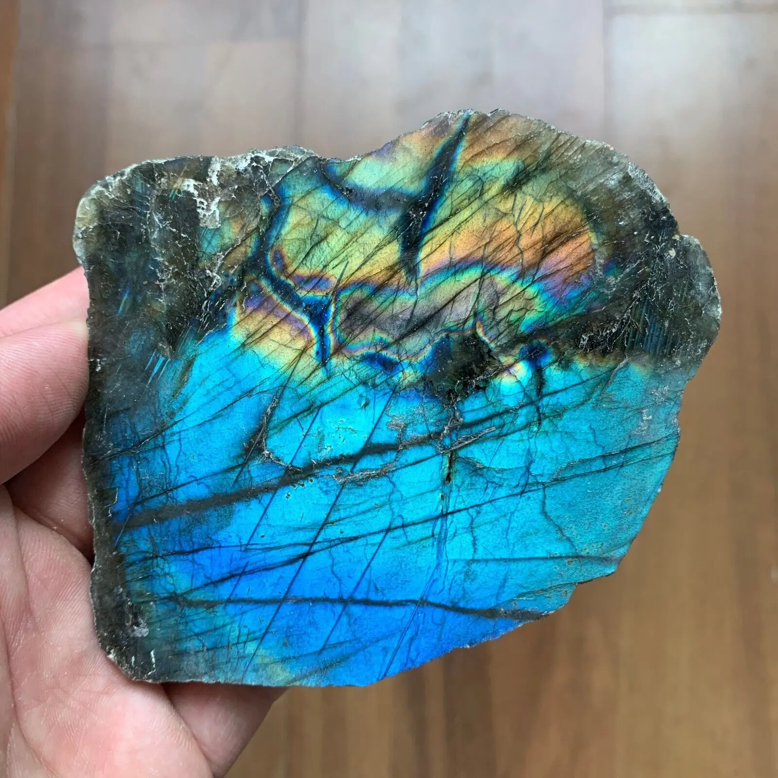 

Натуральный кристалл лабрадорит камень грубой полированный кварц лунный камень лечение