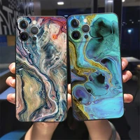 luxury painting painted marble phone case for iphone 11 12 13 pro max x xr xsmax x 8 7 plus 13mini black soft bumper back cover