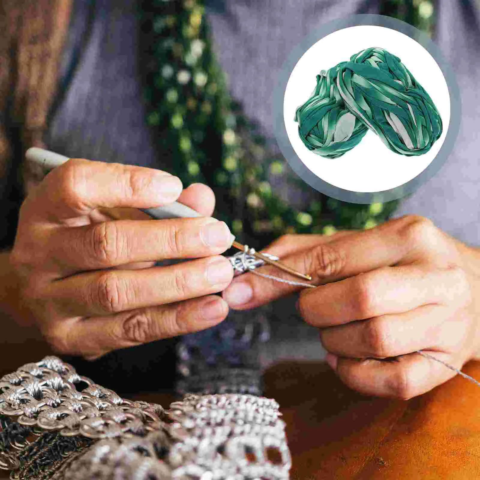 2 рулона сумки плетеная проволока вязание DIY пряжа веревка шарф крючок