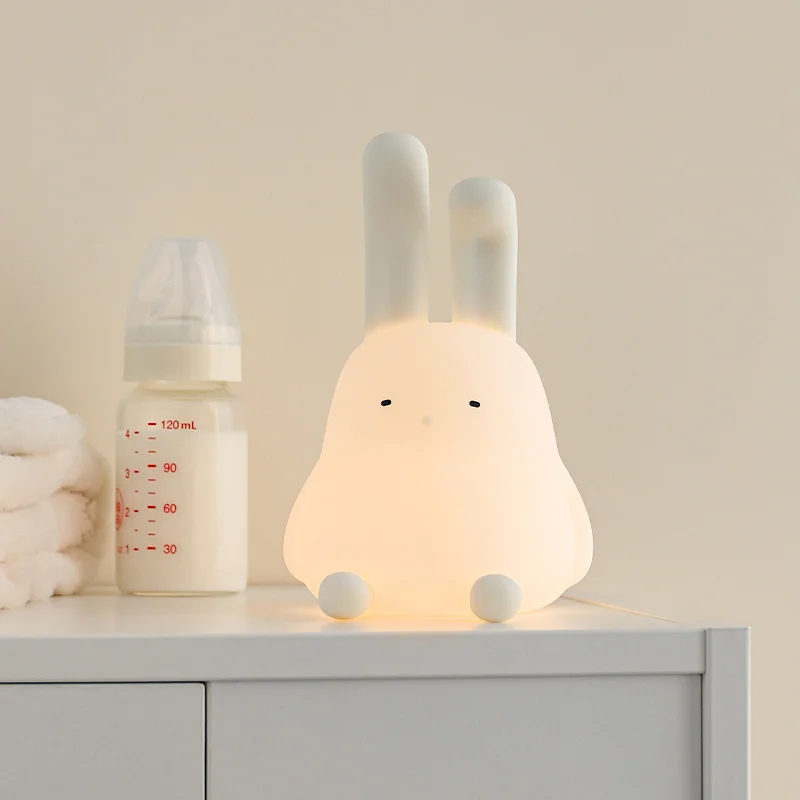 

Cute Rabbit Mood Light Timing Lamp Dimmable Led Soft Nightlight for Baby Girlfriend Gift Children's Night Lights Kids Room Decor