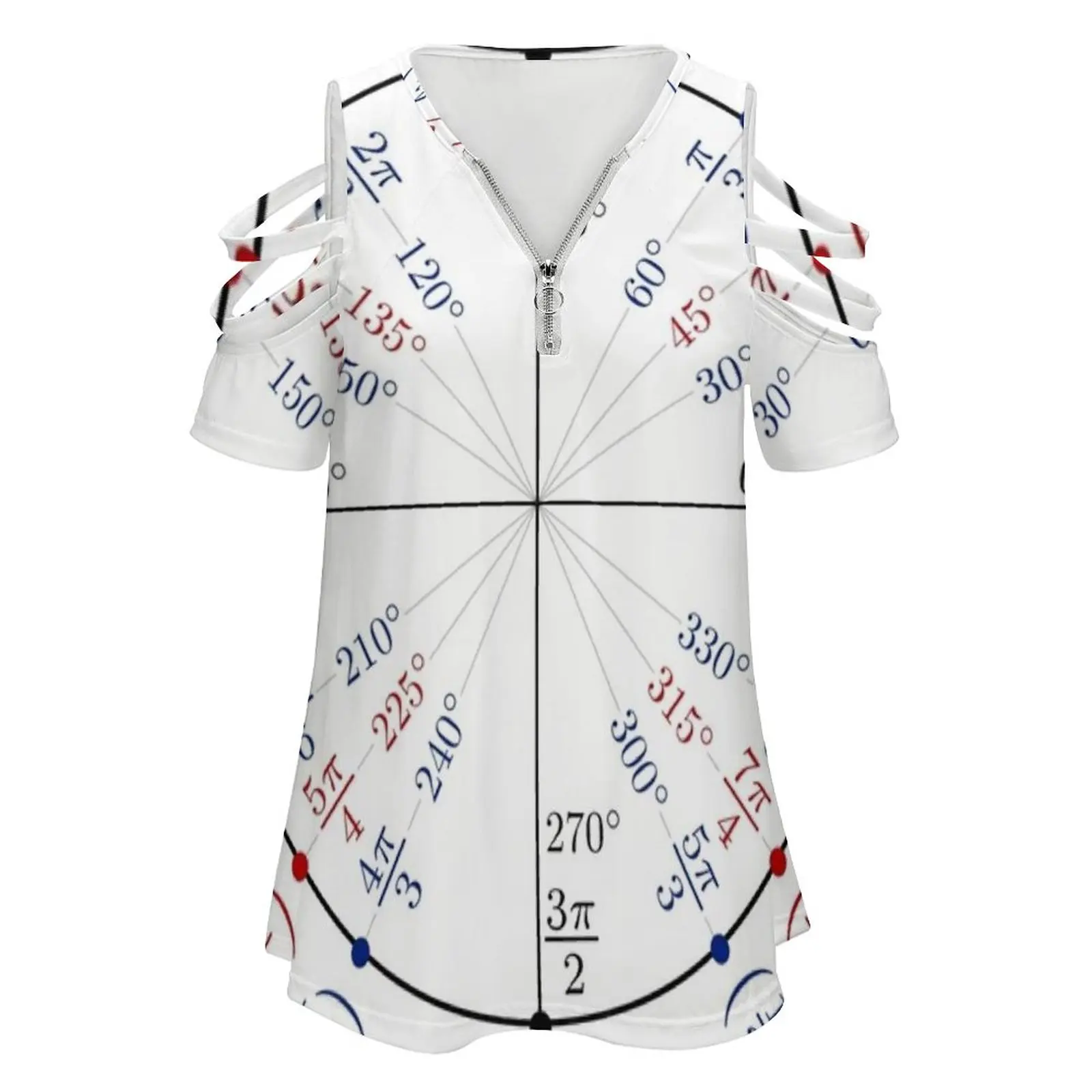 Женская Винтажная Футболка с принтом на молнии |