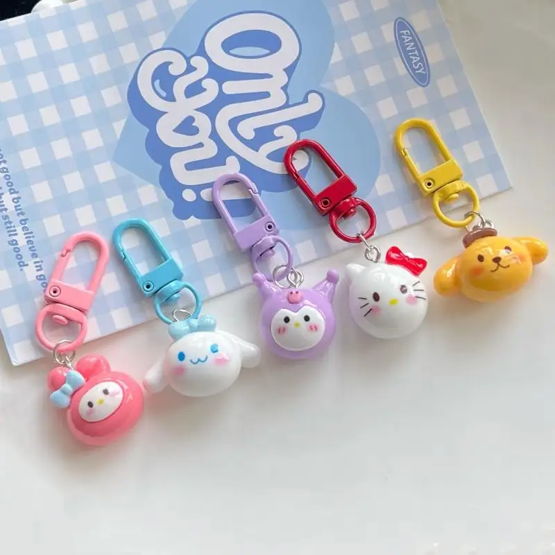 

Kawaii Sanrio Keychain Hello Kittys Accessories Cute Beauty Cartoon Anime Schoolbag Charm Student Pendant Toys for Girls Gift