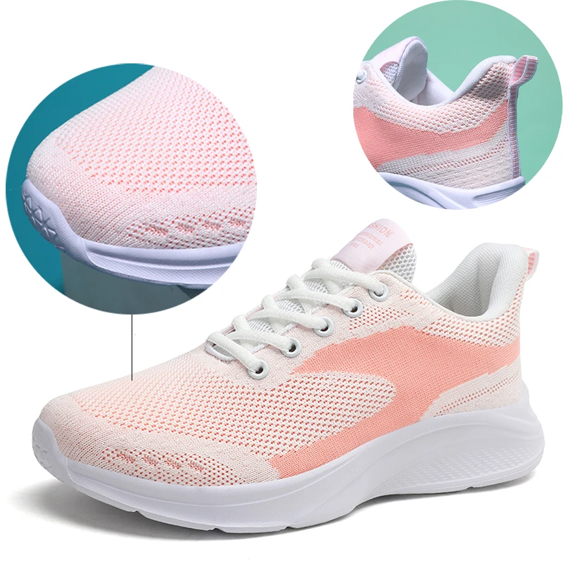 Breathable Women Casual Shoes Lightweight Non-slip Female Vulcanized Shoes Outdoor Women's Casual Sneakers Lace Up Free Shipping