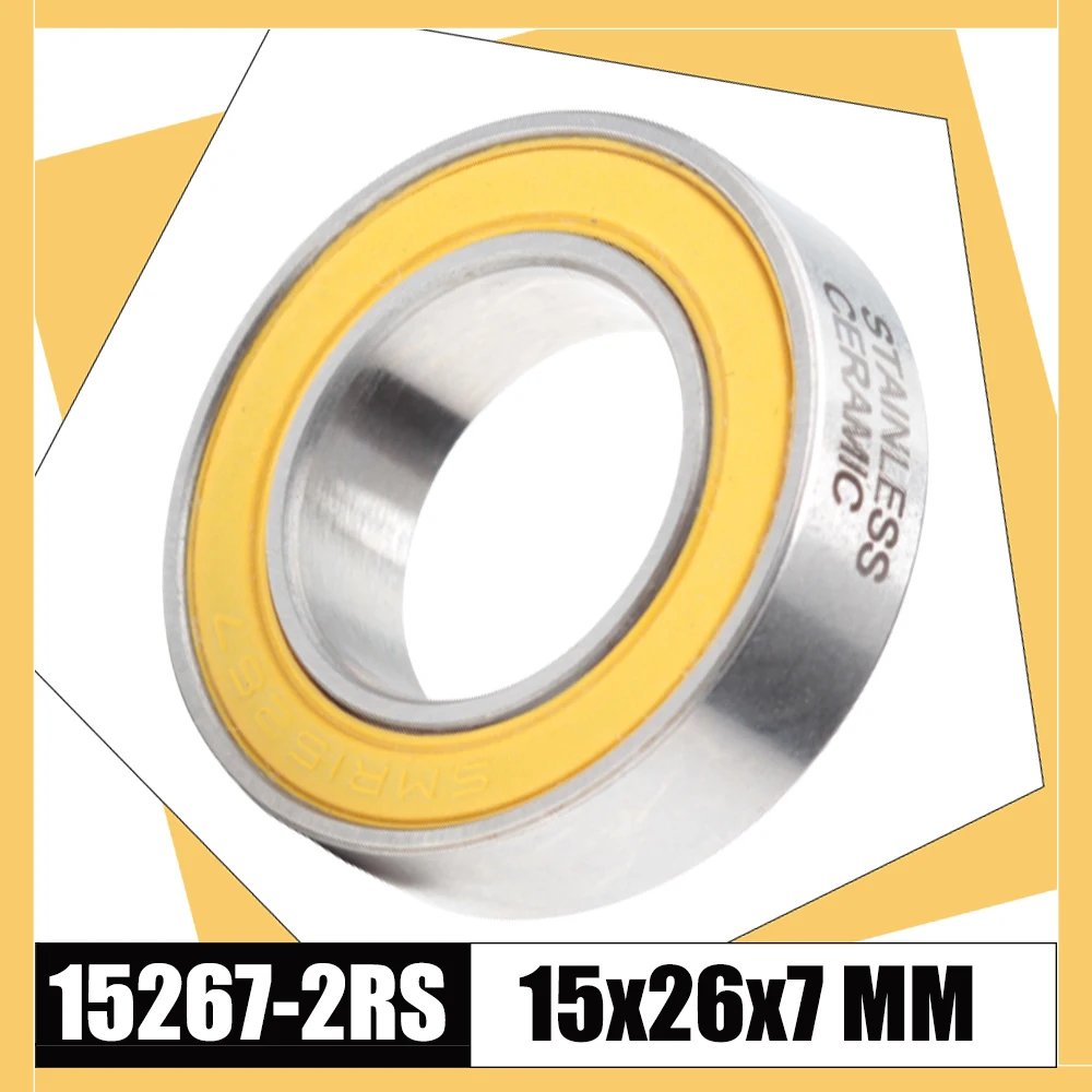15267-2RS нержавеющий подшипник 15*26*7 мм 1 шт. ABEC-3 15267 RS велосипедная ступица передние
