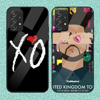 the weeknd xo phone case for samsung s30 s20 s21 s22 pro ultra plus s7edge s9 s8 s10e plus tempered glass funda cover