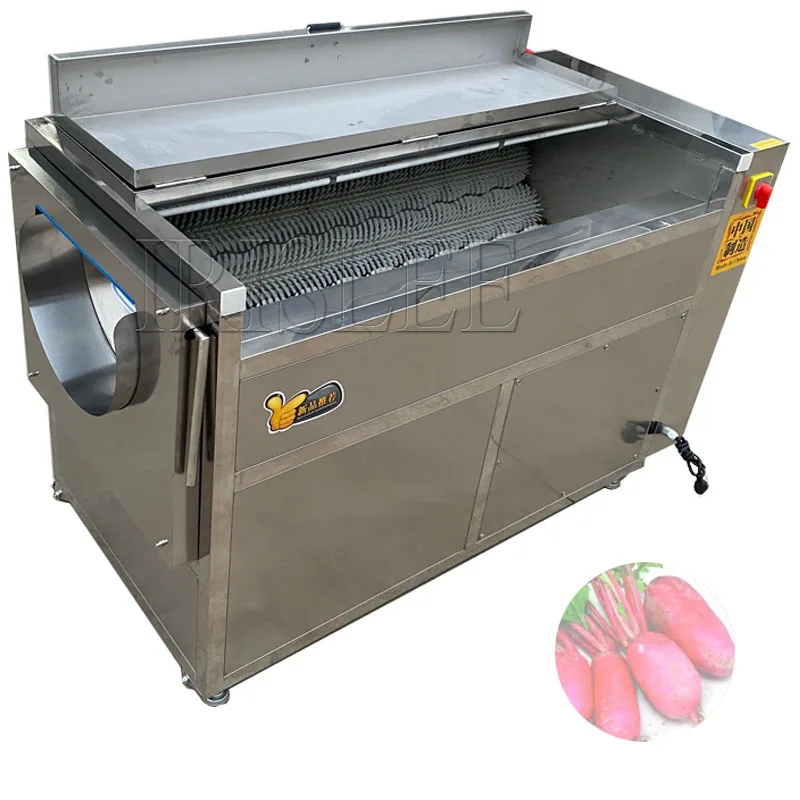 

Commercial Root Vegetable Fruit Ginger Potato Roller Peeler Washing Peeling Cleaning Machine