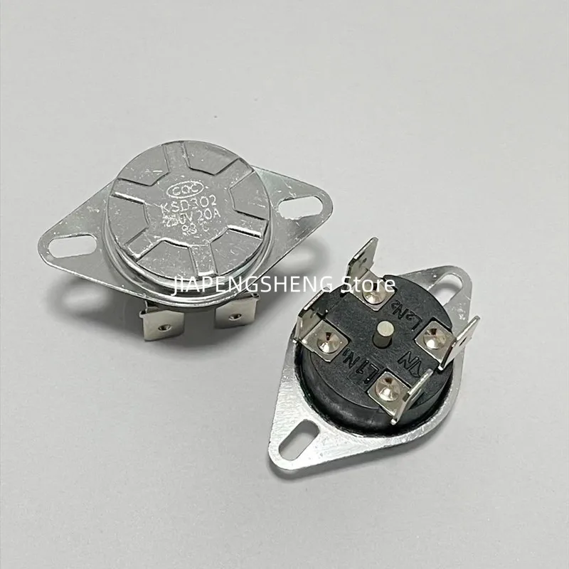 1 шт. KSD302X/KSD302T/KSD302 20A 250 в 92 градуса Цельсия круглая головка ручной сброс биполярный термостат переключатель температуры 92 °