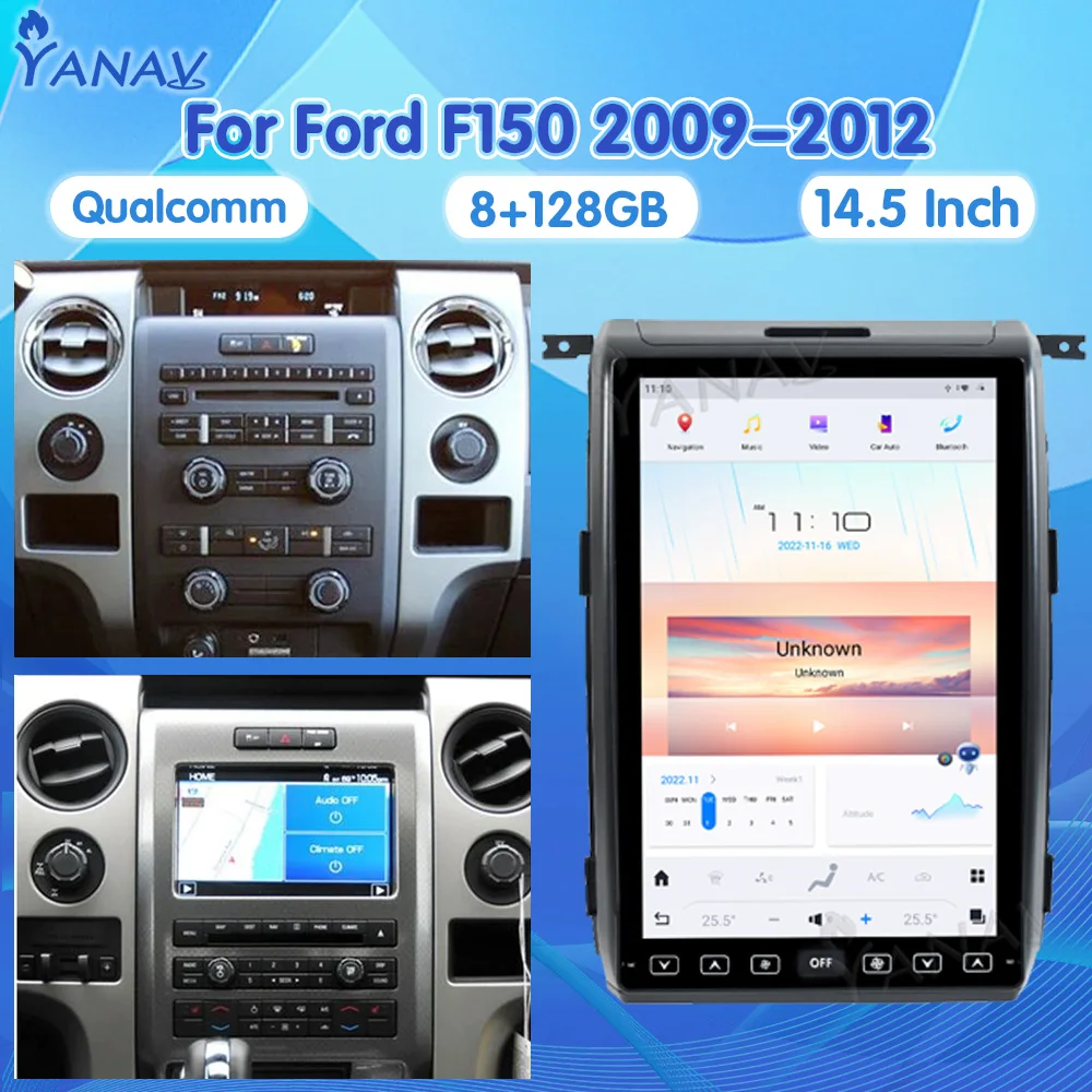 

14.5 Inch Android Car Multimedia Player For Ford F150 2009-2012 Auto Radio GPS Navigation Stereo Wireless Carplay 4G WIFI Unit
