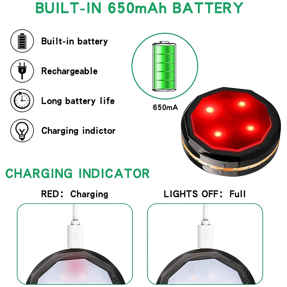 remote control led puck lamp rgbw 16colors under cabinet light usb charging for kitchen cupboard wardrobe stair decor nightlight free global shipping