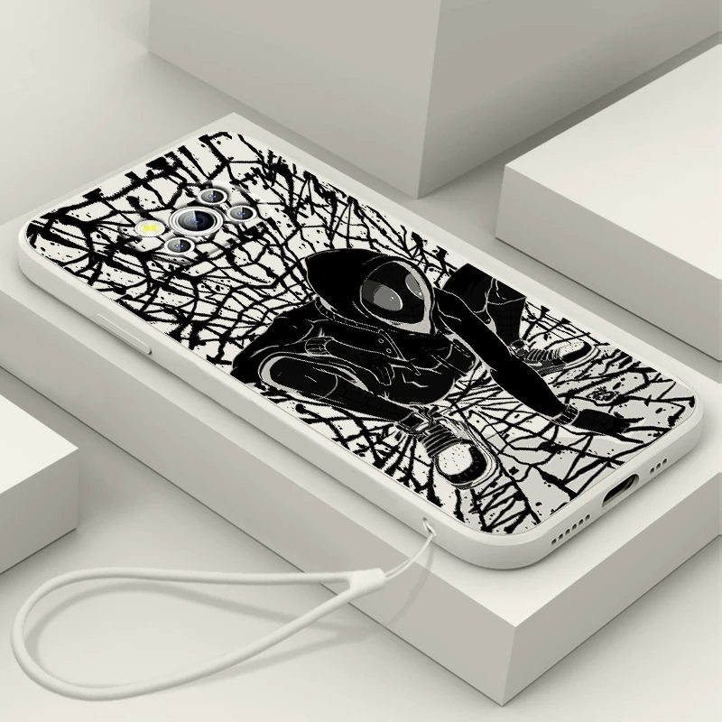 

Marvel Superhero Spider-Man Liquid Rope Phone Case For Xiaomi Mi Poco X4 X3 NFC F4 F3 GT M5 M5s M4 M3 Pro C40 C3 5G Cover Shell