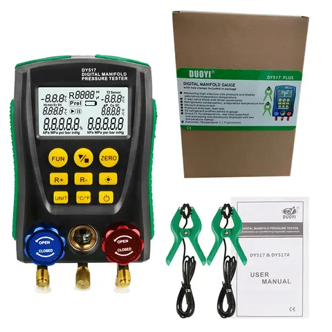 Цифровой манометр DUOYI DY517 для холодильного коллектора