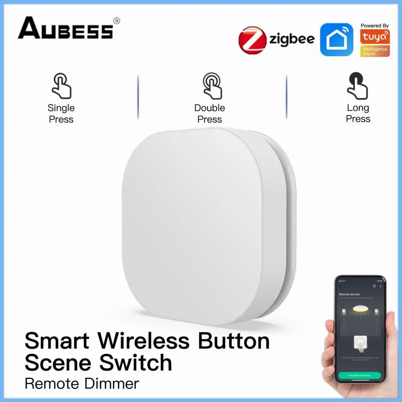 

Tuya ZigBee Wall Switch Battery Powered Smart Button Switch Controller Automation Scenario Light Sensor Switches Waterproof