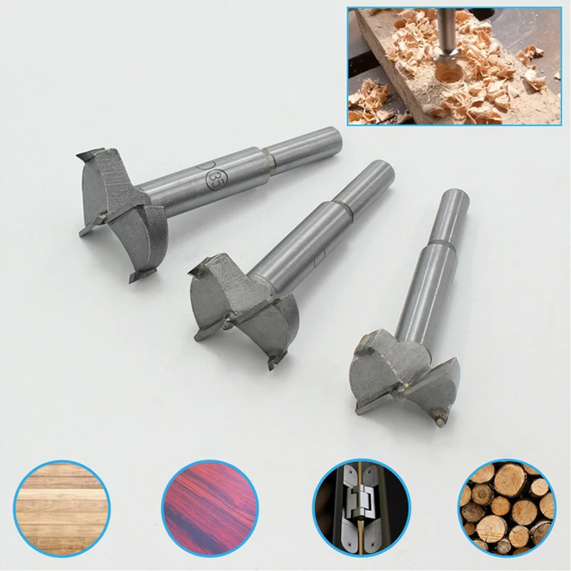 Forstner Wood Drill Bit Self Centering Hole Saw Cutter Woodworking Core Drill Bits Tools Set Carbon Steel Drill Bit Set