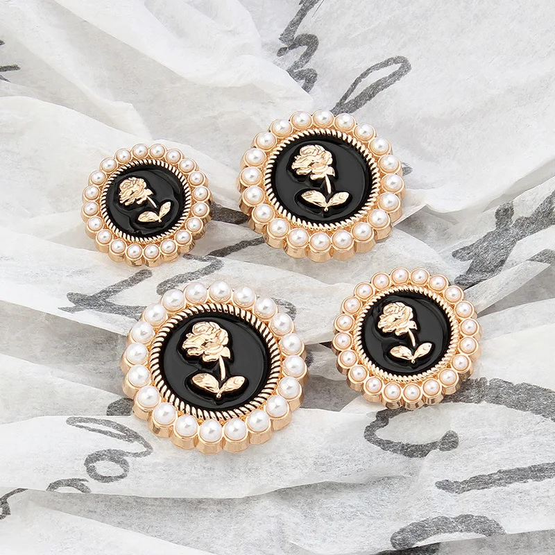 6 шт. детский твидовый тренчкот с жемчужными пуговицами