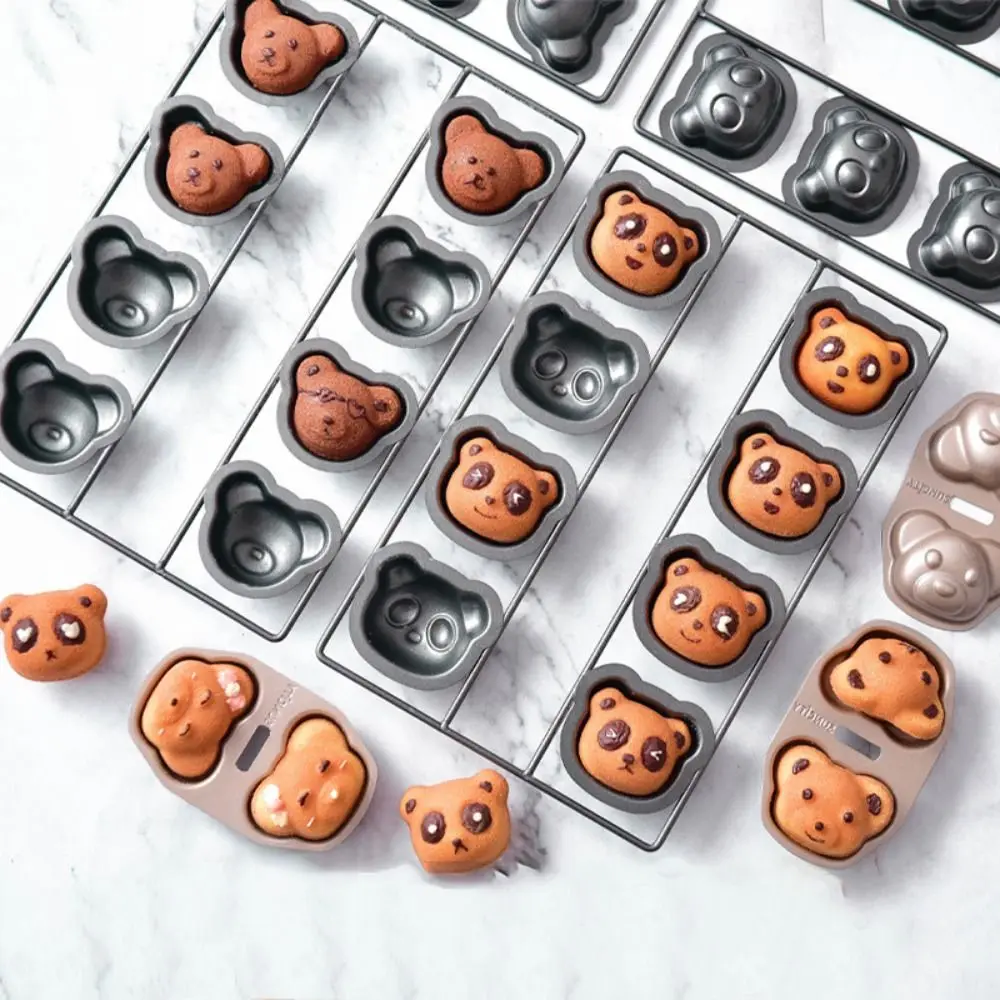 

Baking Molds Cartoon Bear Chocolate Mould Cake Pan Kitchen Non-Stick Carbon Steel DIY Biscuit Candy Bake Form Pastry Tools