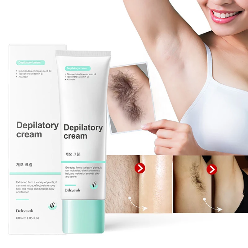 

60 мл крем для удаления волос безболезненное перманентное средство для удаления волос для подмышек, для ног рук Уход за кожей тела депиляция для мужчин женщин мужчин