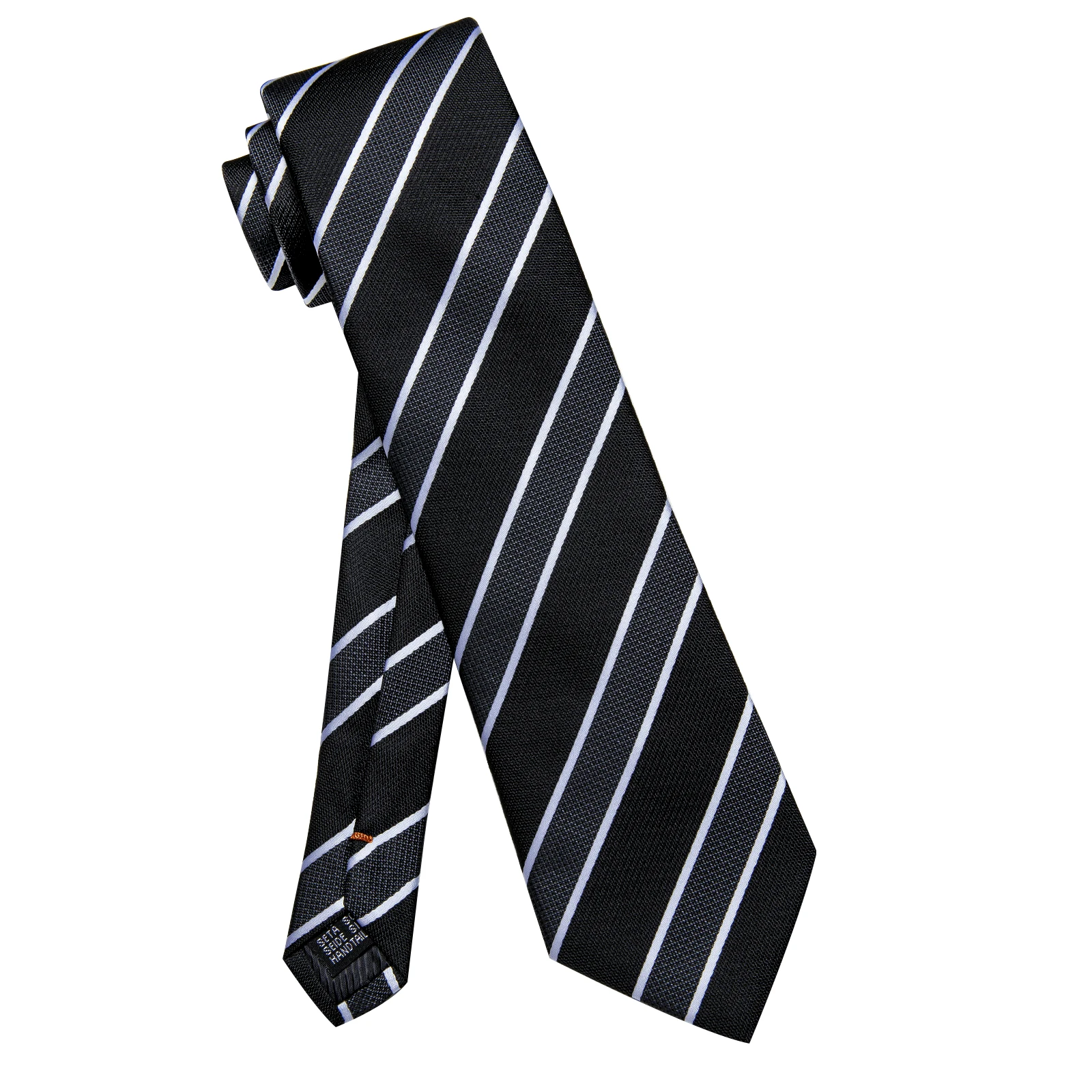 Черный, белый полосатый галстук для мужчин, аксессуары, Модный Шелковый роскошный мужской галстук, набор зажимов для галстука, мужские галстуки, праздничный подарок, галстуки | AliExpress
