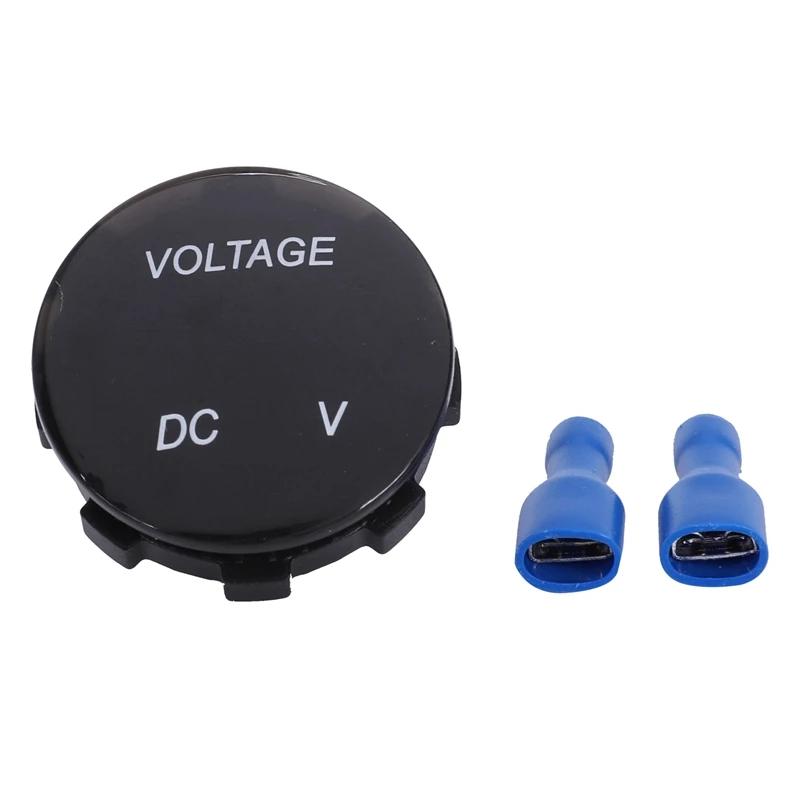 

2 Pcs Universal Digital Monitor Voltmeter Waterproof Voltage Meter For DC 12V-24V Car Motorcycle LED Red & Blue