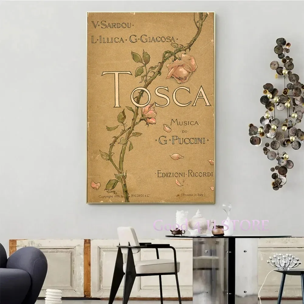 Винтажная Классическая Опера Музыкальная Бабочка Тюрдон Рекламный Постер Холст