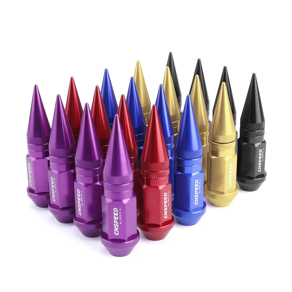 Фото Алюминиевые гайки LUG NUTS с шипами 7075-T6 Racing Ando Marque Прочные гайки ступицы колеса с расширенной длиной для автогонок №1