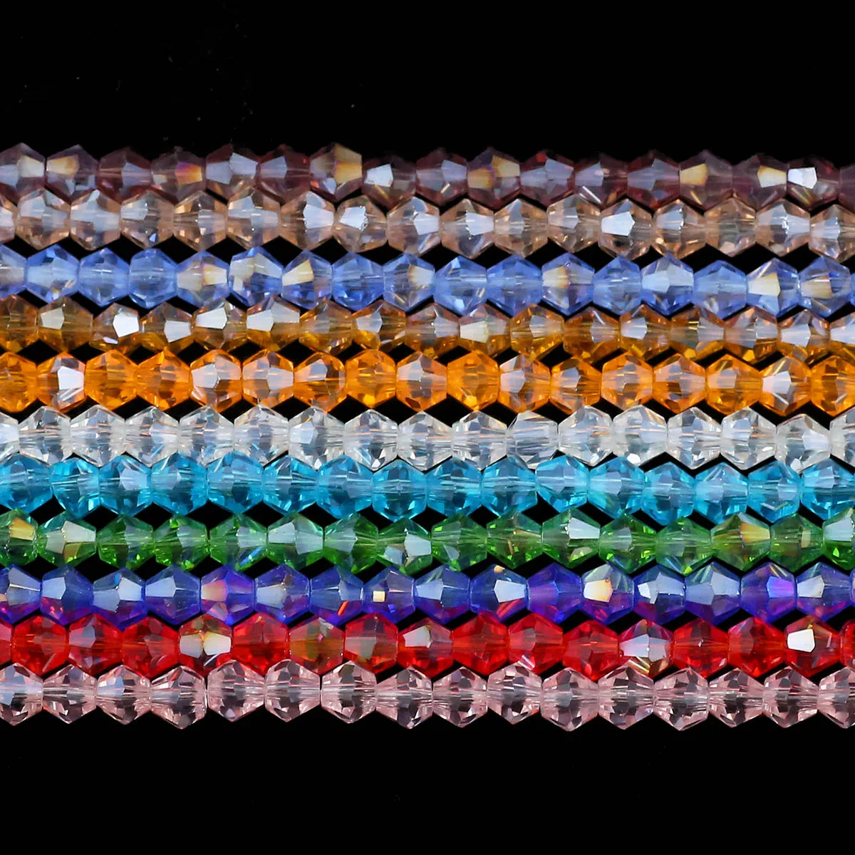 Стеклянные биконусные Австрийские граненые кристаллы незакрепленные бусины для