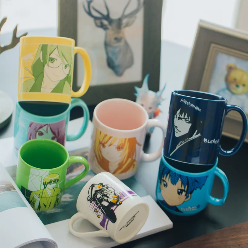 

Japanese-style ceramic cups, water cups, breakfast cups, ceramic mugs, silver soul stories, animation, light sound, girl death.