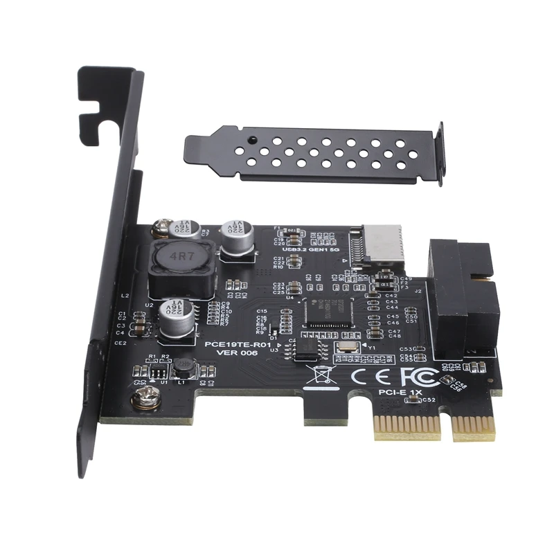 

PCI-E 1X к USB 3,2 GEN1 5 Гбит/с 20-контактный разъем передней панели (для передней панели Type-C), коннектор передней панели, переходная карта