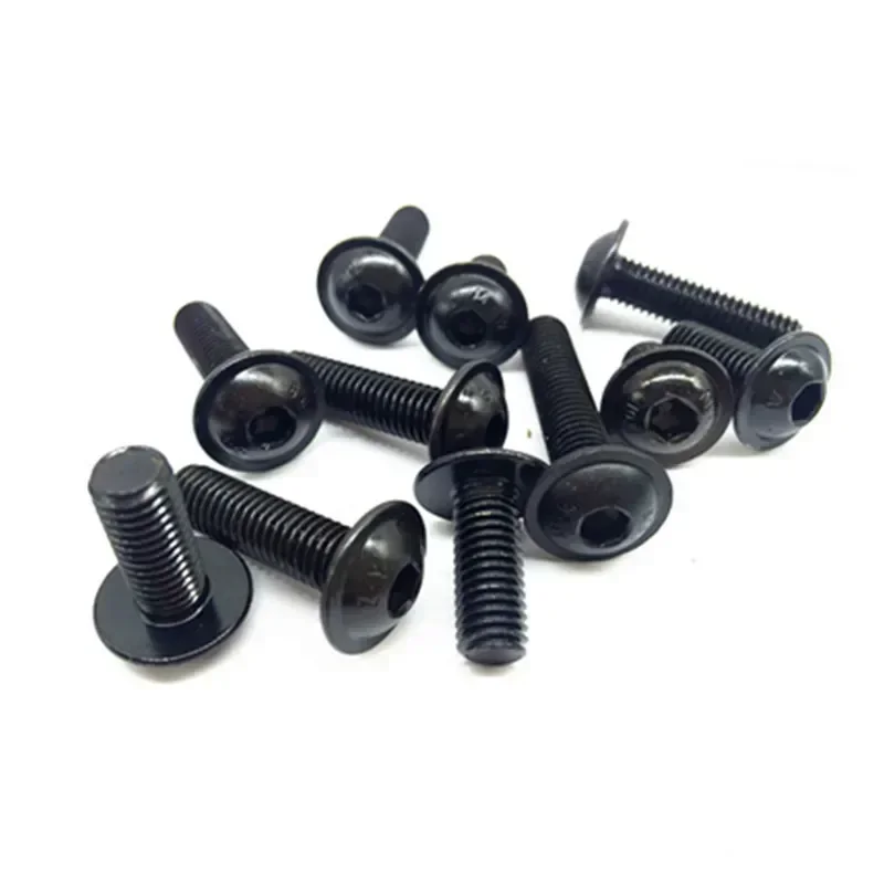 200 шт. M4 M5 M6 винты с полукруглой головкой и высокопрочные черные болты