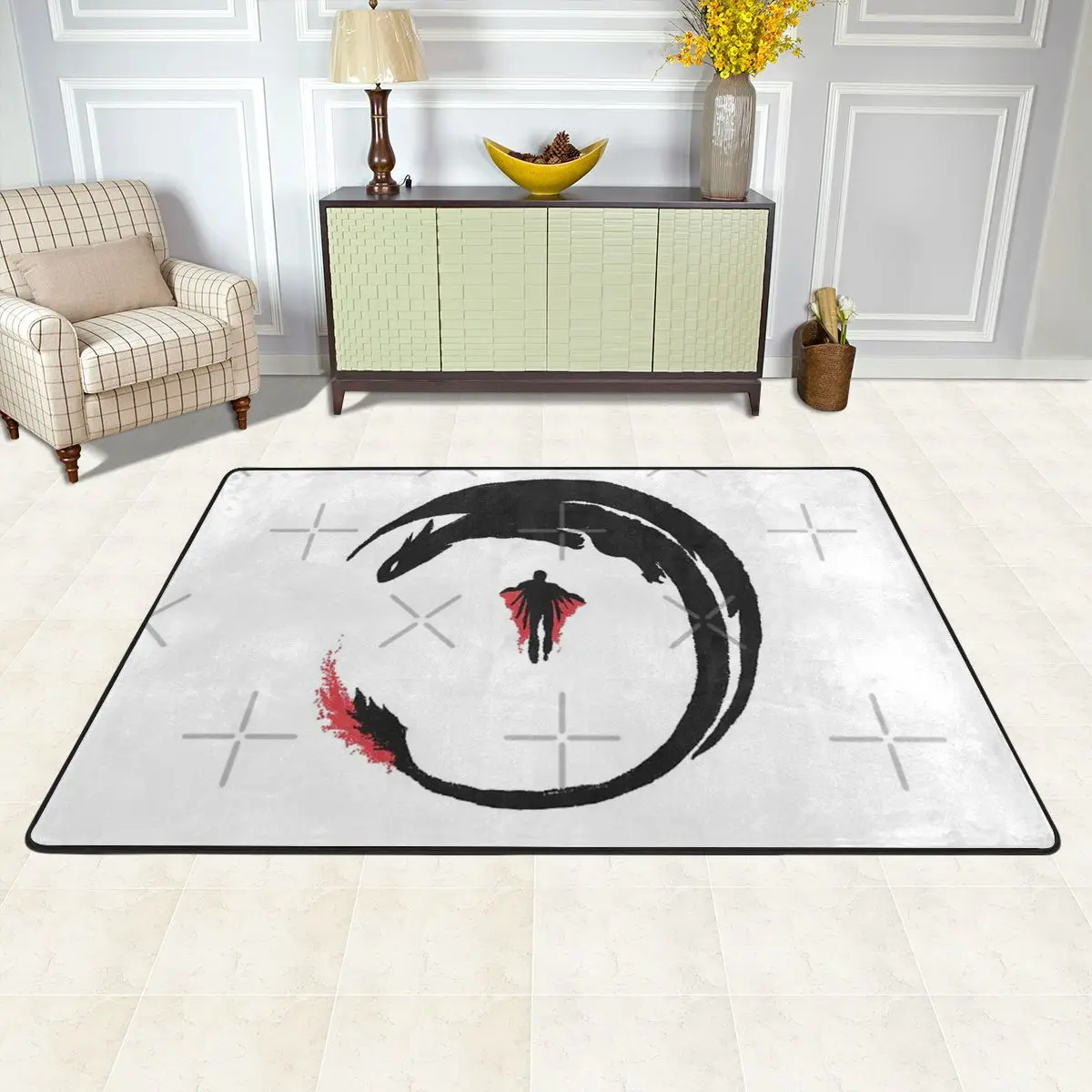 Ковер Dragon Rider милый ковер для комнаты размер 24x36 дюймов или больше