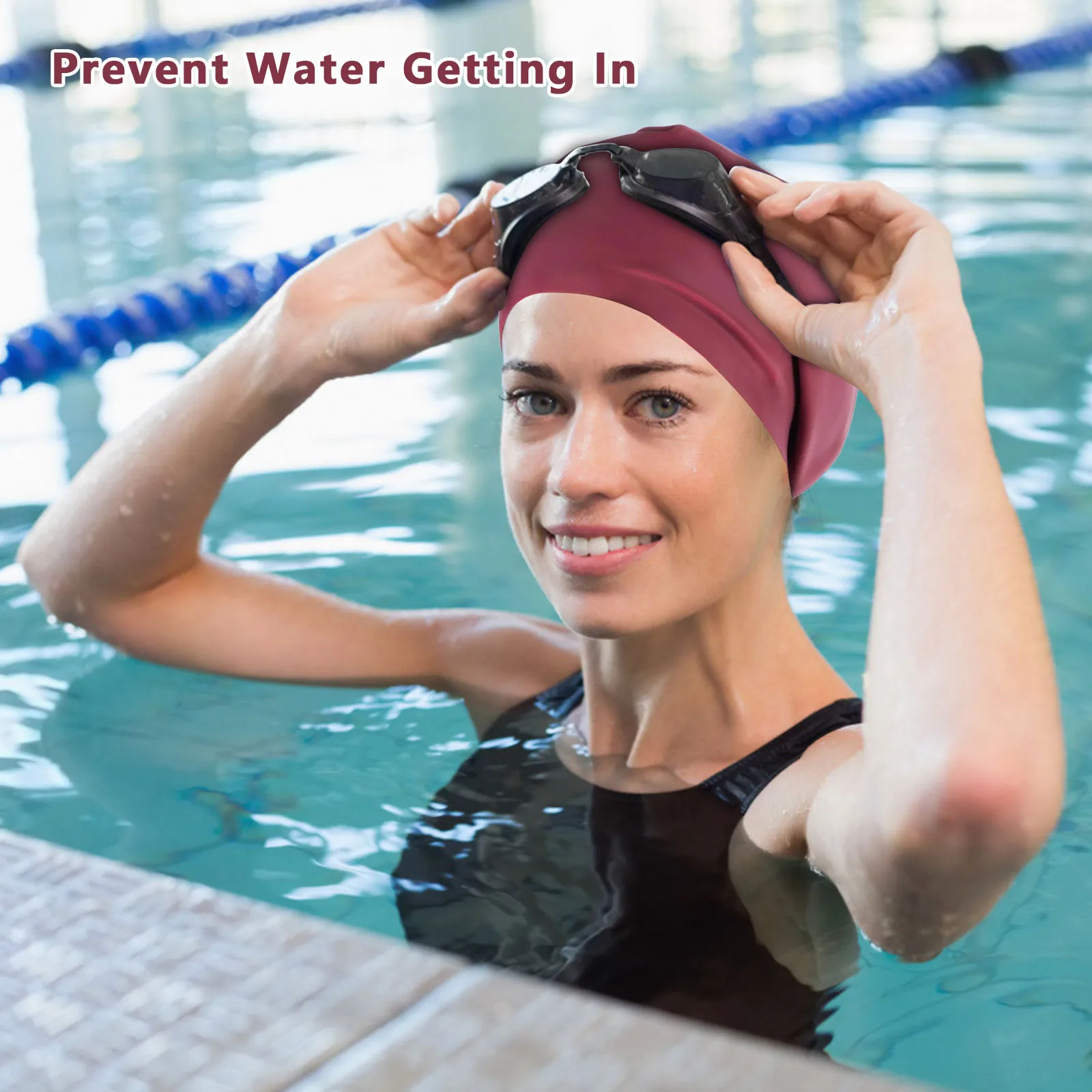 

Adults High Elastic Swimming Caps Men Women Waterproof Swimming Pool Cap Protect Ears Long Hair 2022 Swimming Cap Adults Swim