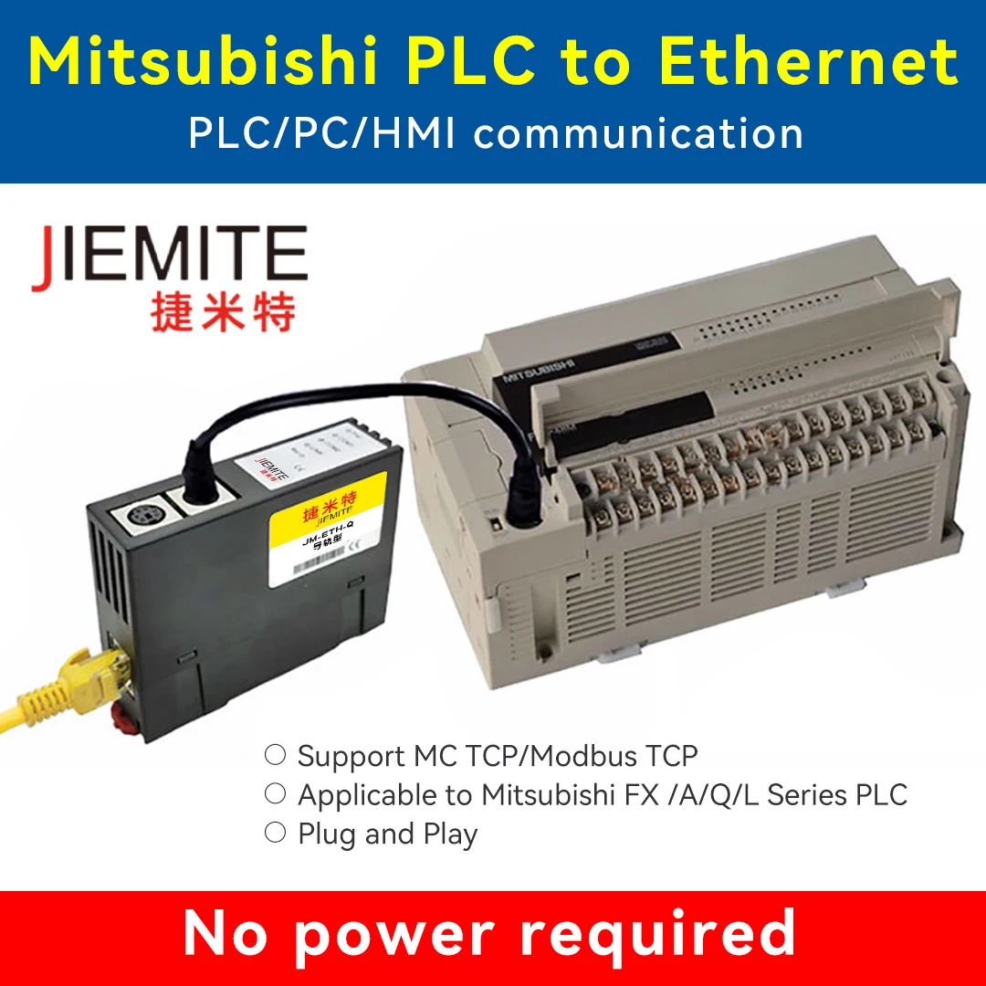 

Support MC TCP/Modbus TCP Applicable to Mitsubishi FX /A/Q/L Series PLC Plug and Play