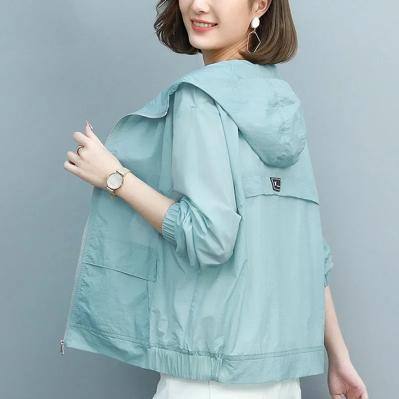 Солнцезащитная одежда женское тонкое дышащее короткое пальто женская куртка