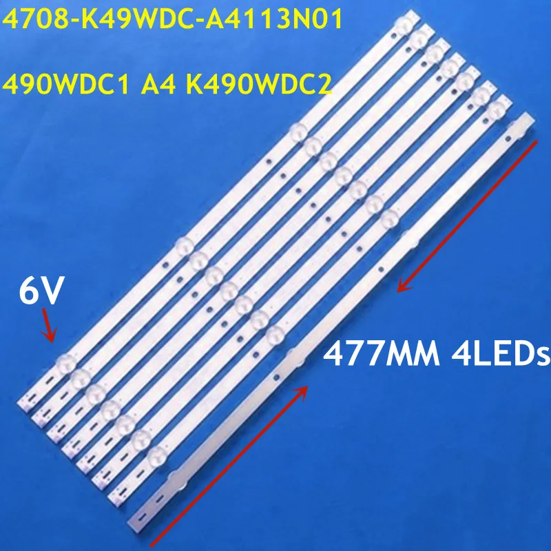 40PCS/lot LED Strip for K490WDC1 A4 4708-K49WDC-A4113N01 A2213N01 K490WDC2 49U5070 49PUF6032/T3 49PUF6052/T3 49DL4012N 49U750TS