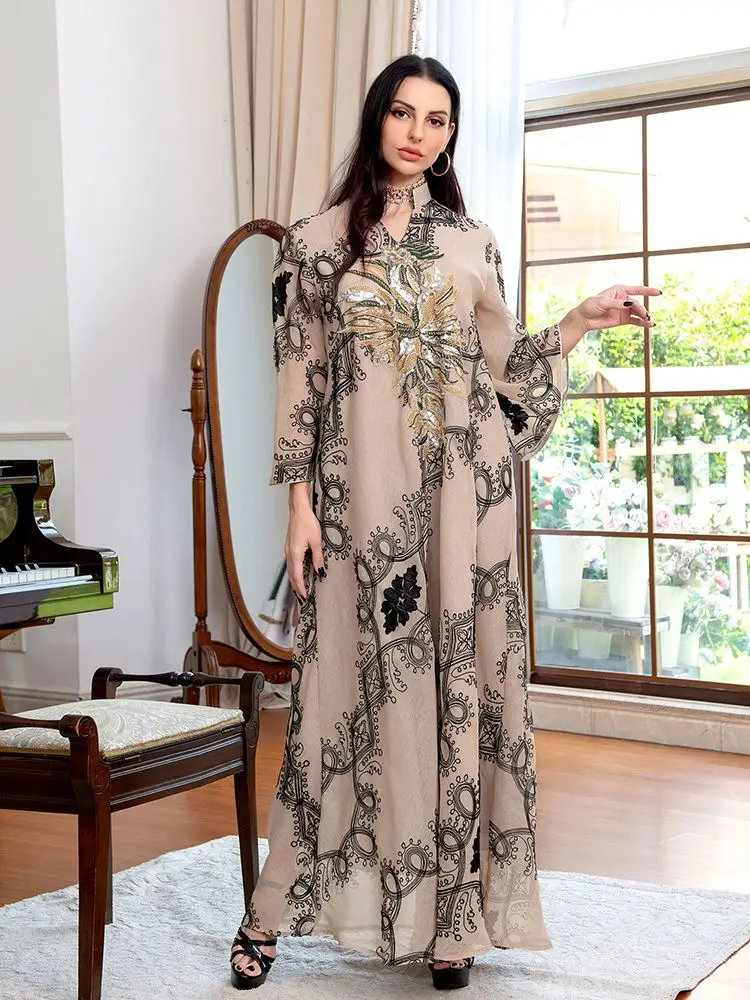 Eid Mubarak Ramadan Kaftan African Dresses For Women Plus Size Abaya Dubai Turkey Islam Muslim Dress Caftan Robe Longue Femme