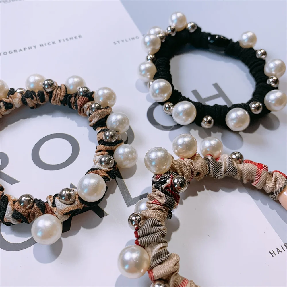 Элегантный жемчужный браслет для волос двойное использование кольцо Шариковая