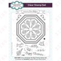 2022 newest swirly christmas clear silicone stamps scrapbook decoration embossing template diy greeting card handmade craft mold