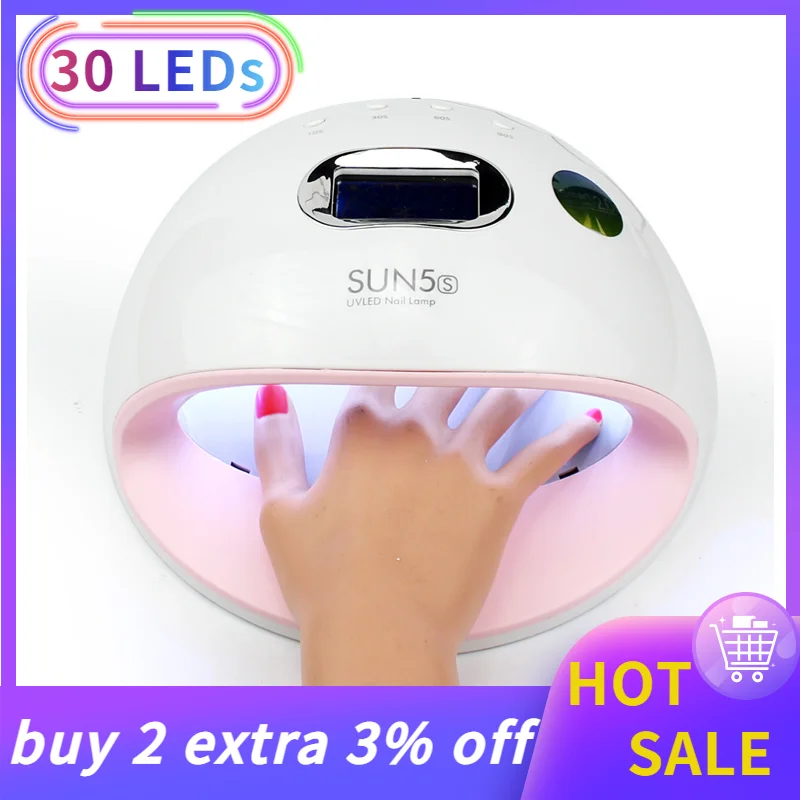 

LULAA SUN5S 72W Nail Lamp UV Lamp US Plug Nail Dryer for UV LED Gel Nail Dryer Infrared Sensor Smart 2.0 Manicure Nail Art Salon